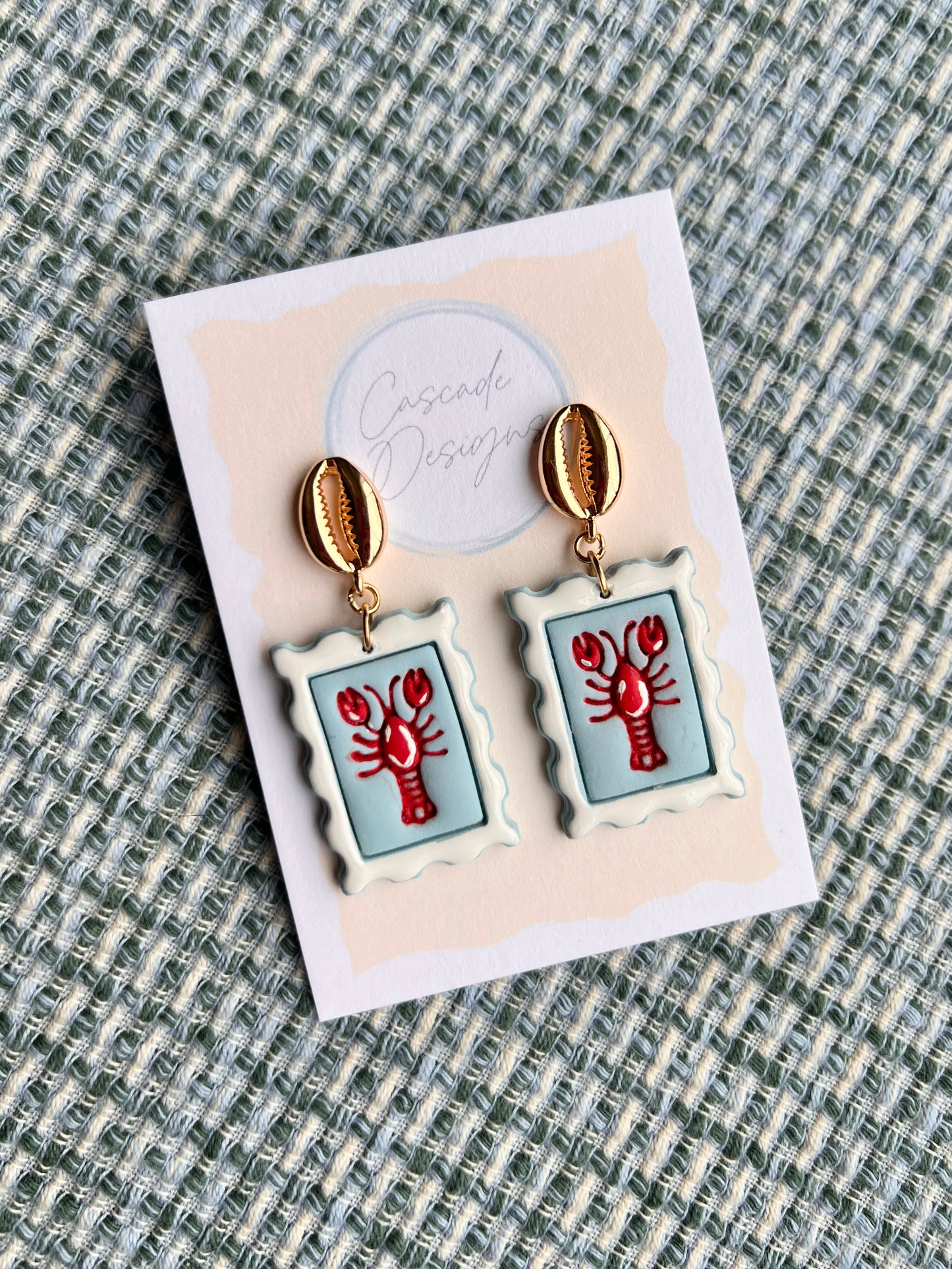 The Capri | Postage Stamp of Italy Clay Earrings
