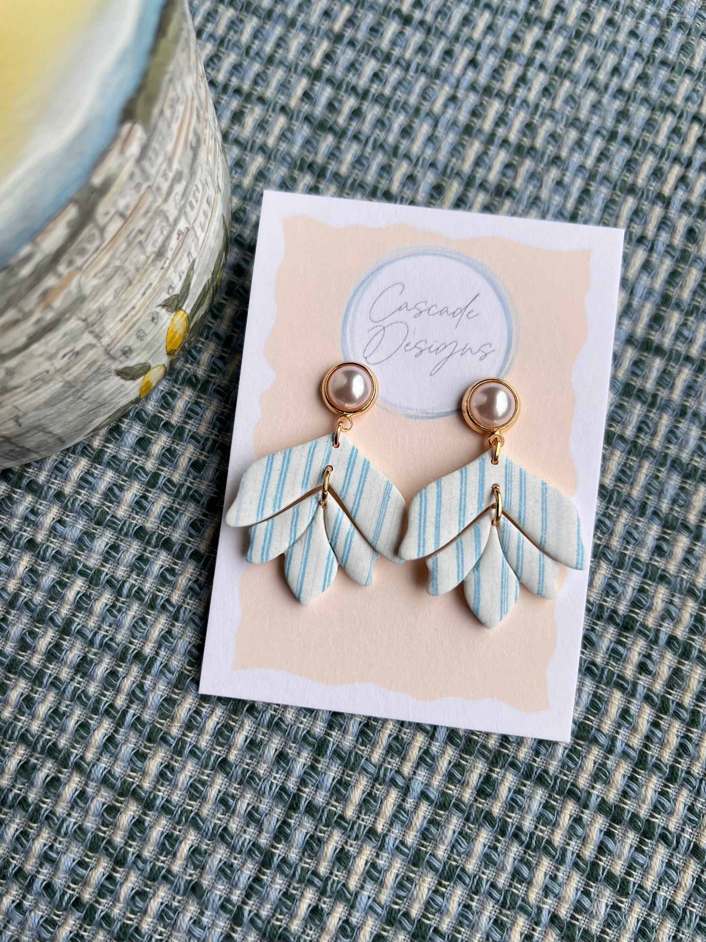 The Vittoria | Striped Nautical Clay Earrings