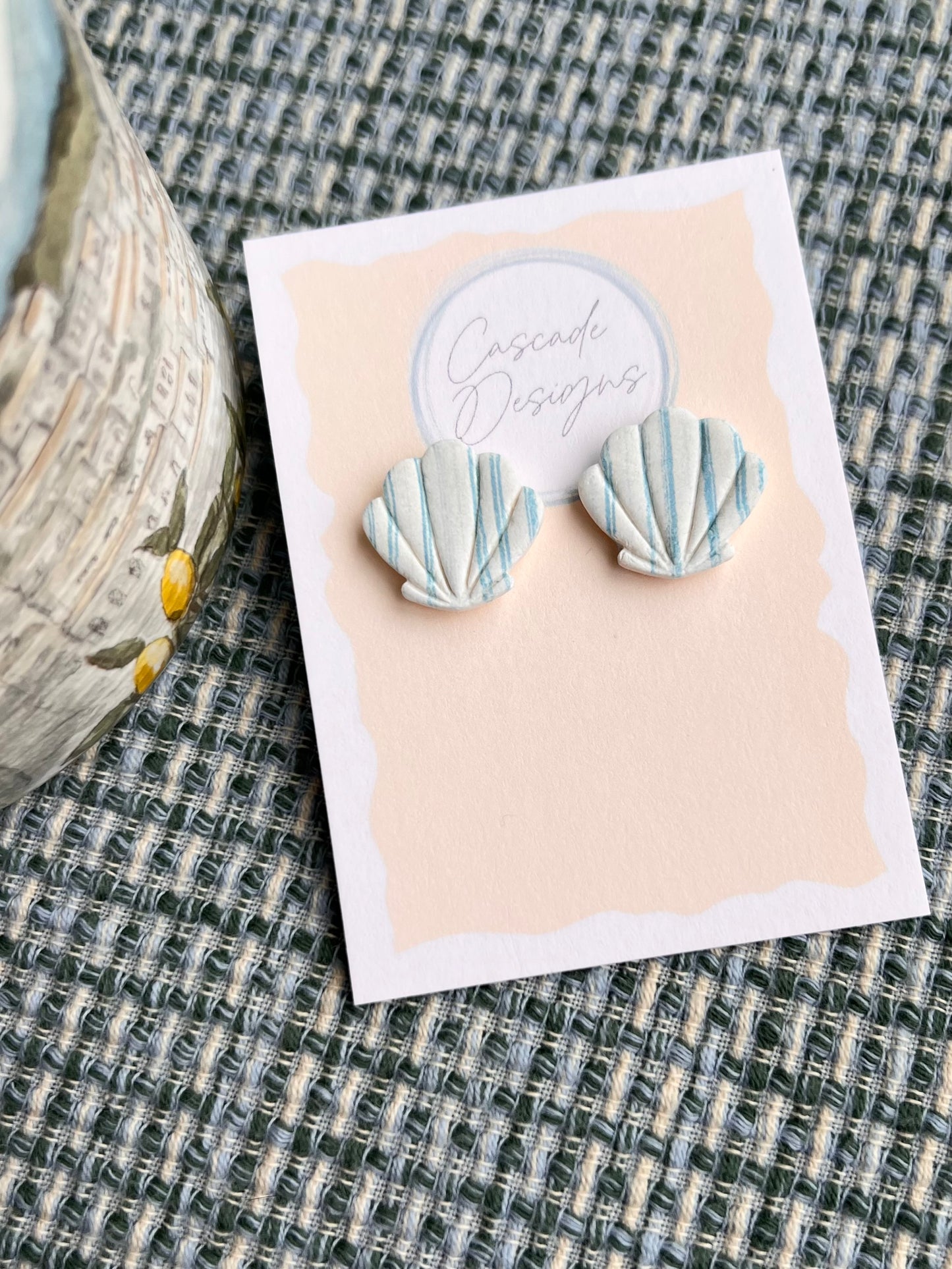 The Vittoria | Striped Nautical Clay Earrings