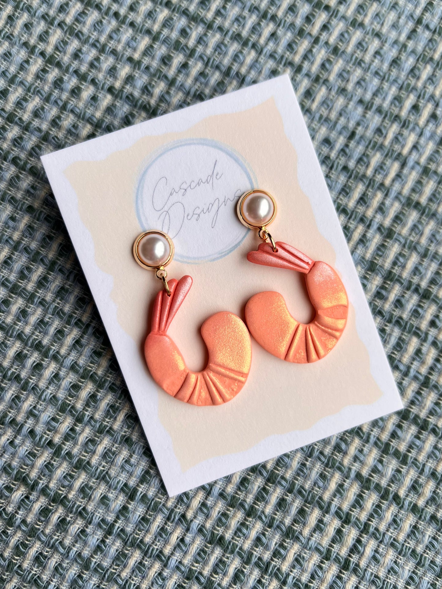 The Spuntino | Shimmery Shrimp Clay Earrings