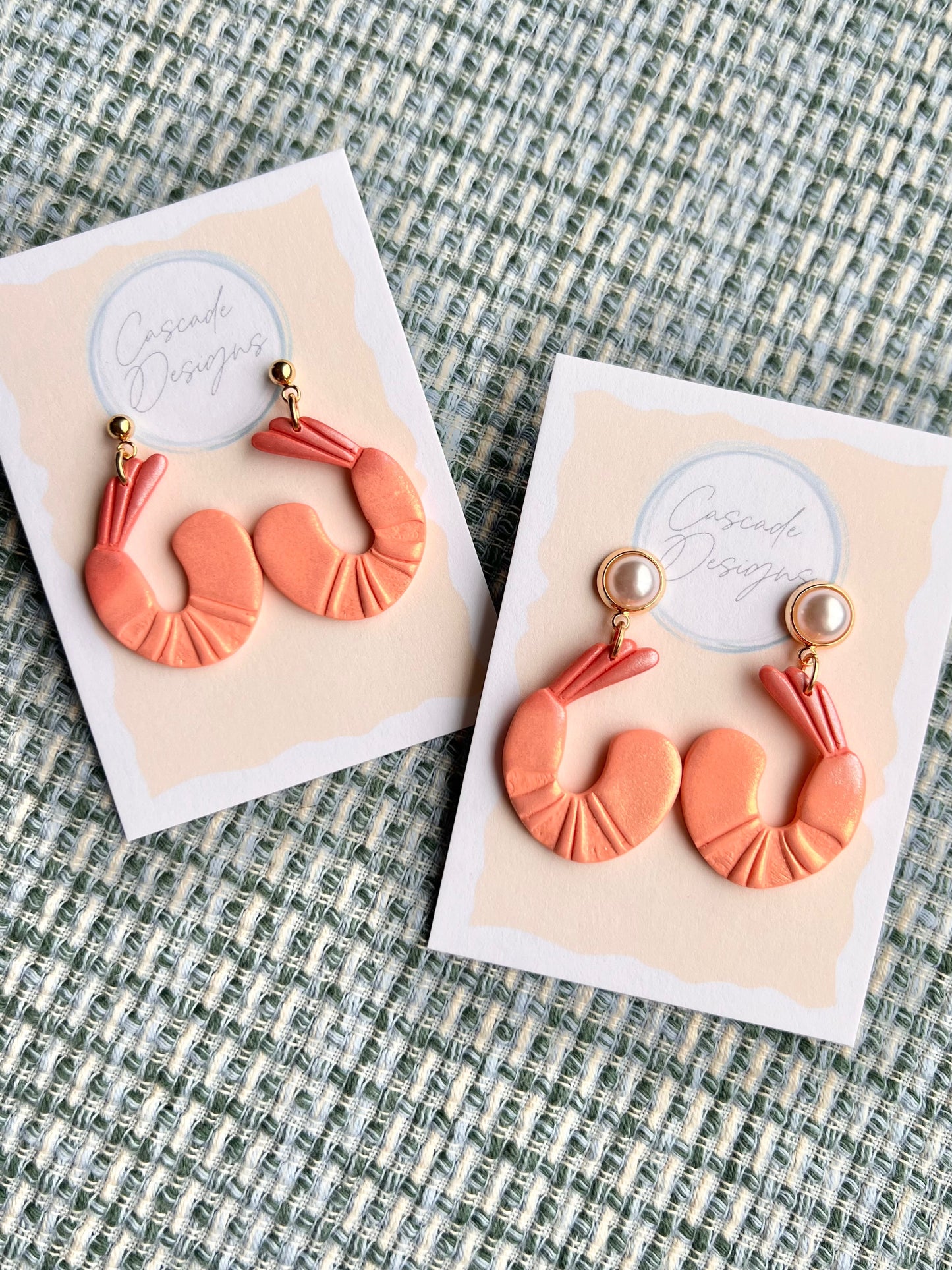 The Spuntino | Shimmery Shrimp Clay Earrings