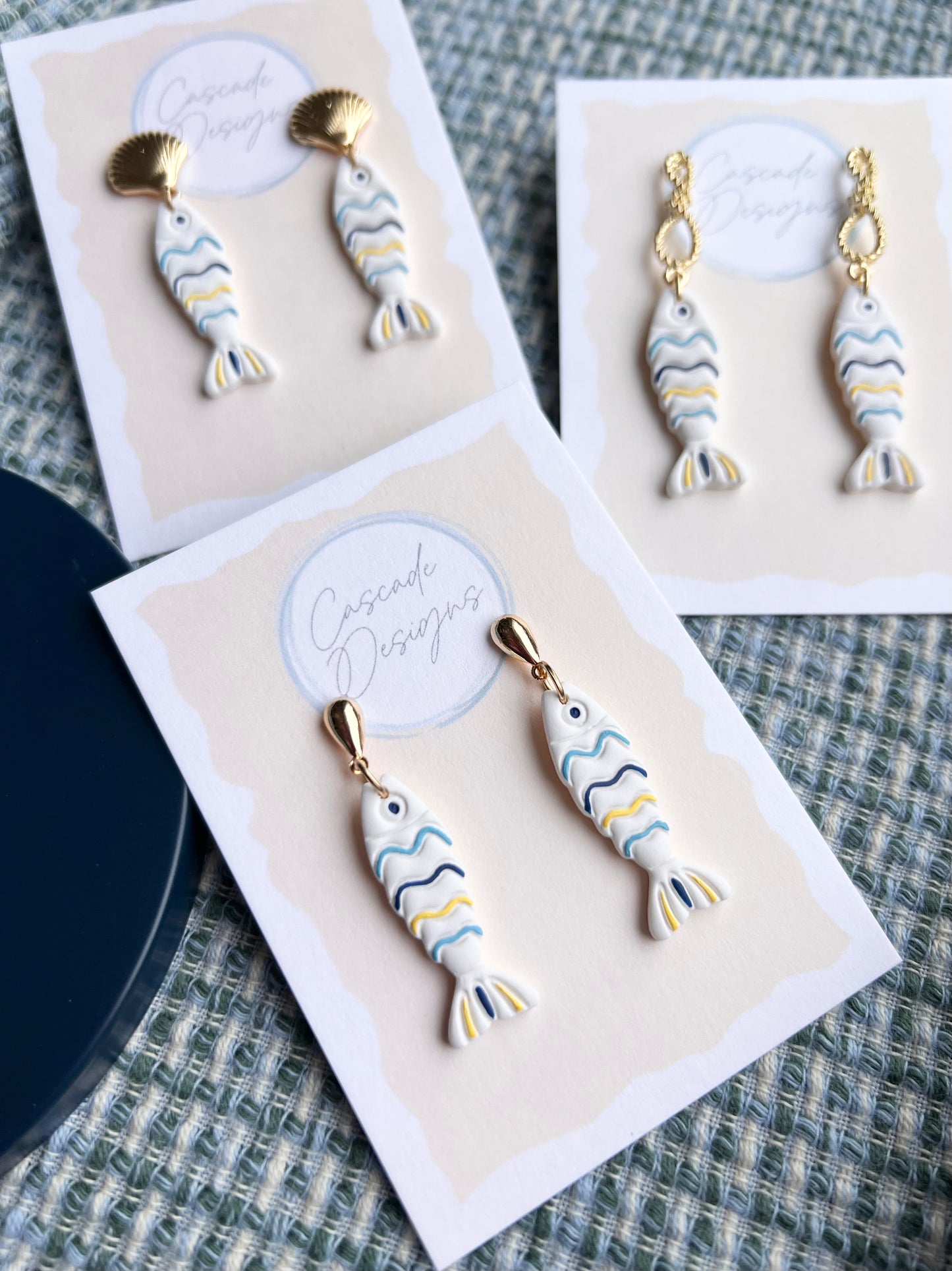 The Marina | Nautical Fish Clay Earrings
