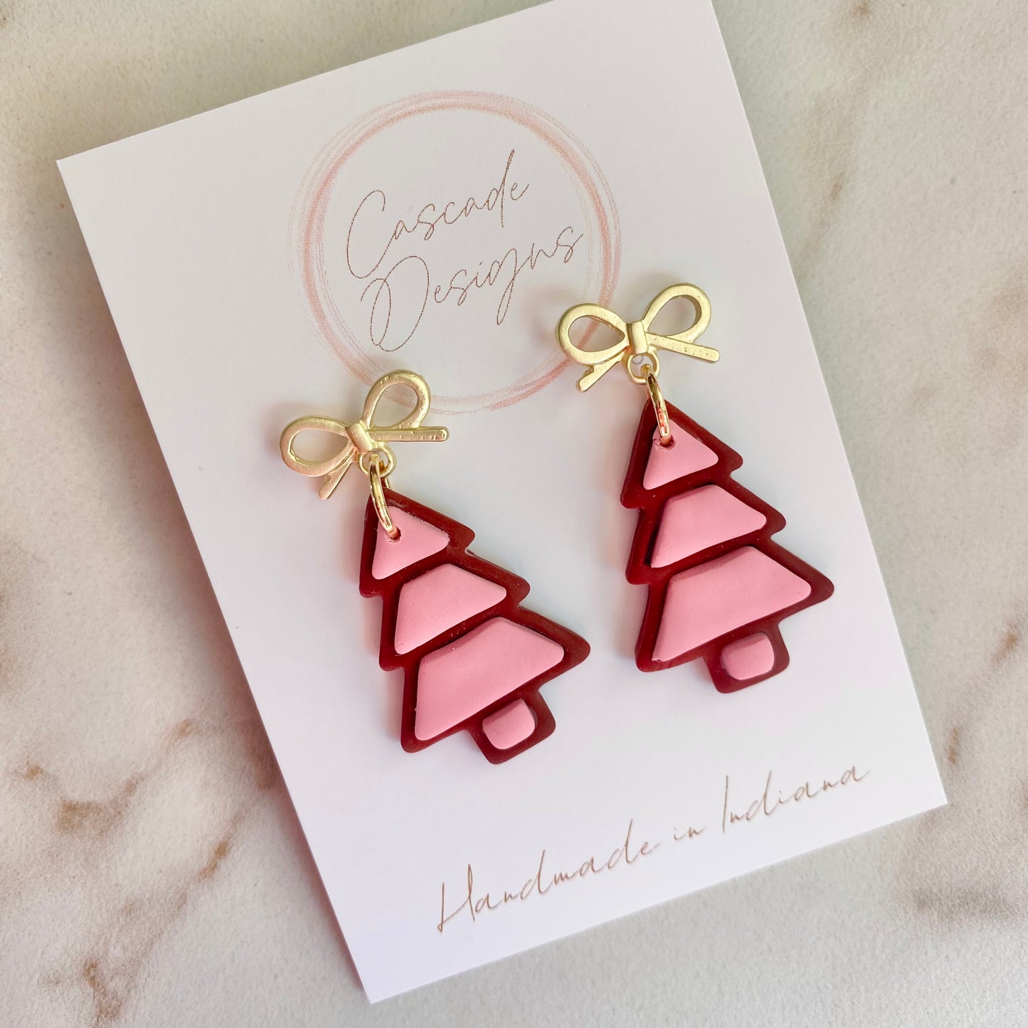 The Pine | Modern Winter Tree Clay Earrings