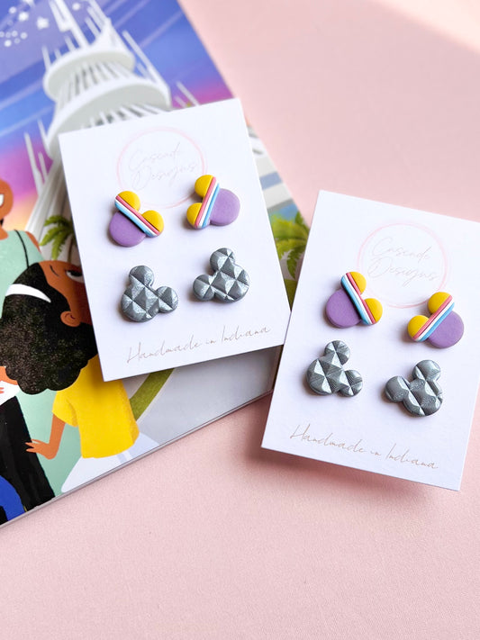 The Cosmic Micki | Retro Space Clay Earring Studs