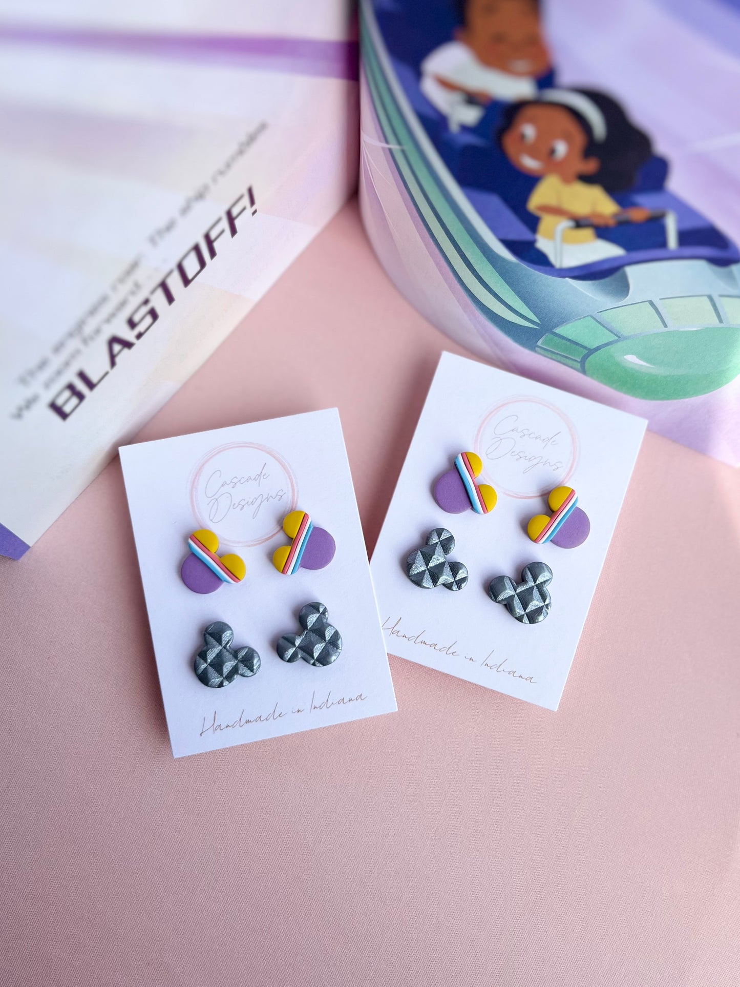 The Cosmic Micki | Retro Space Clay Earring Studs