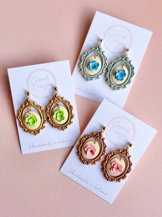 The Enchanted | Framed Floral Magically Inspired Earrings