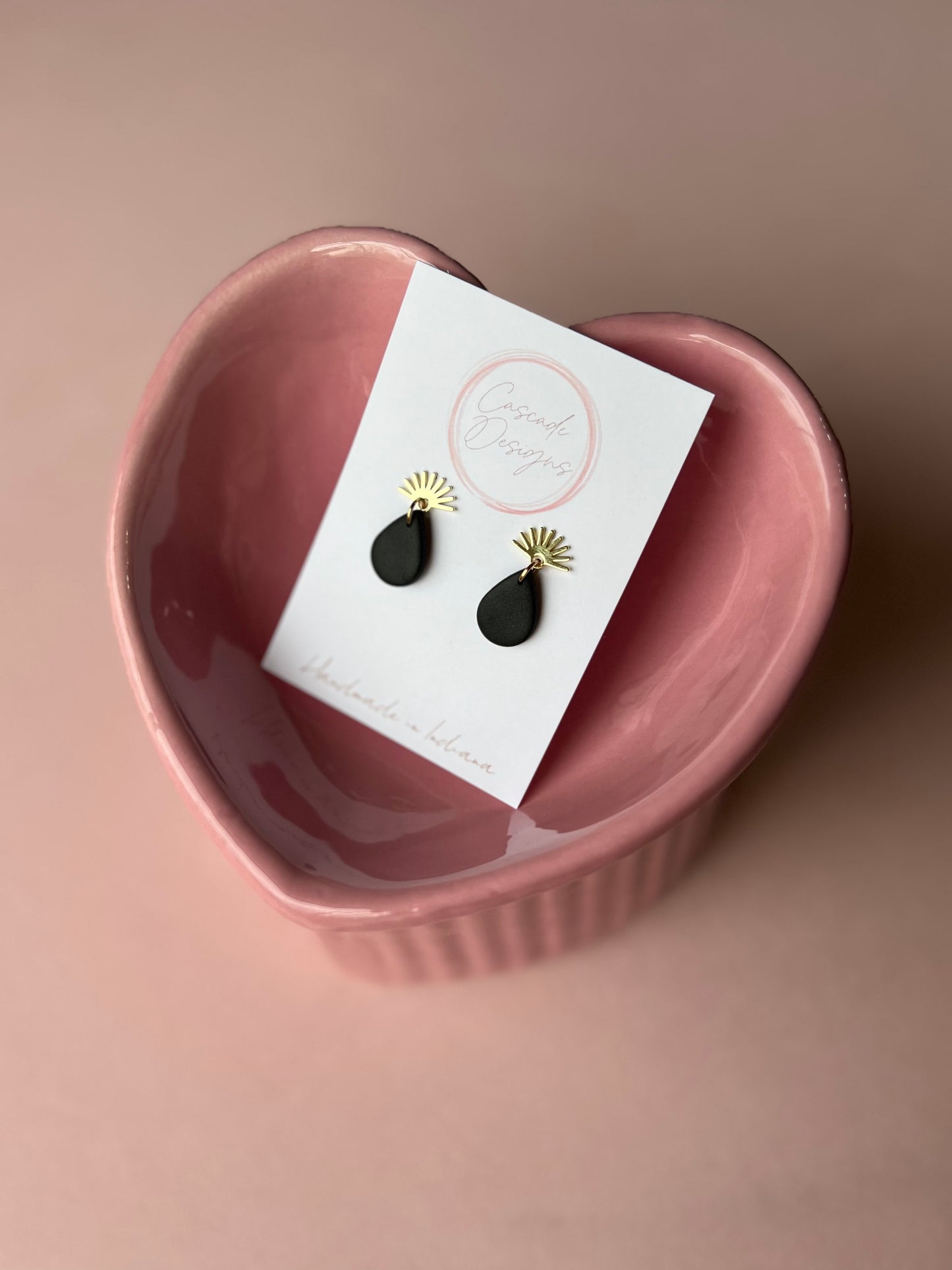 The Geneva | Shimmery Sunset Clay Drop Earrings