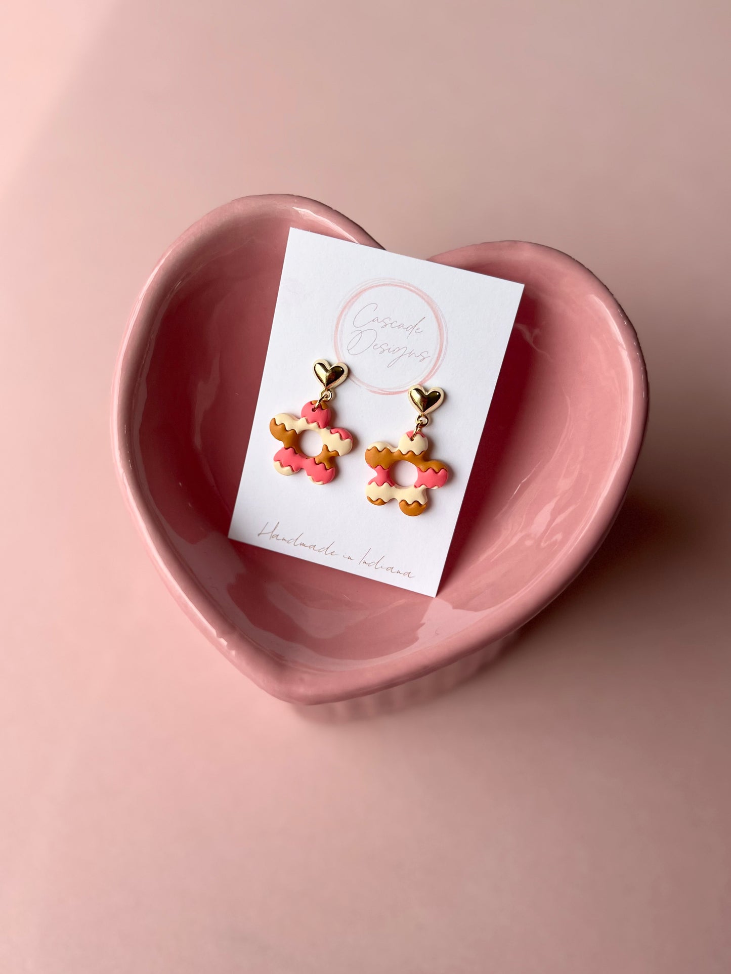 The Selena | Stitched Clay Flower Clay Earrings