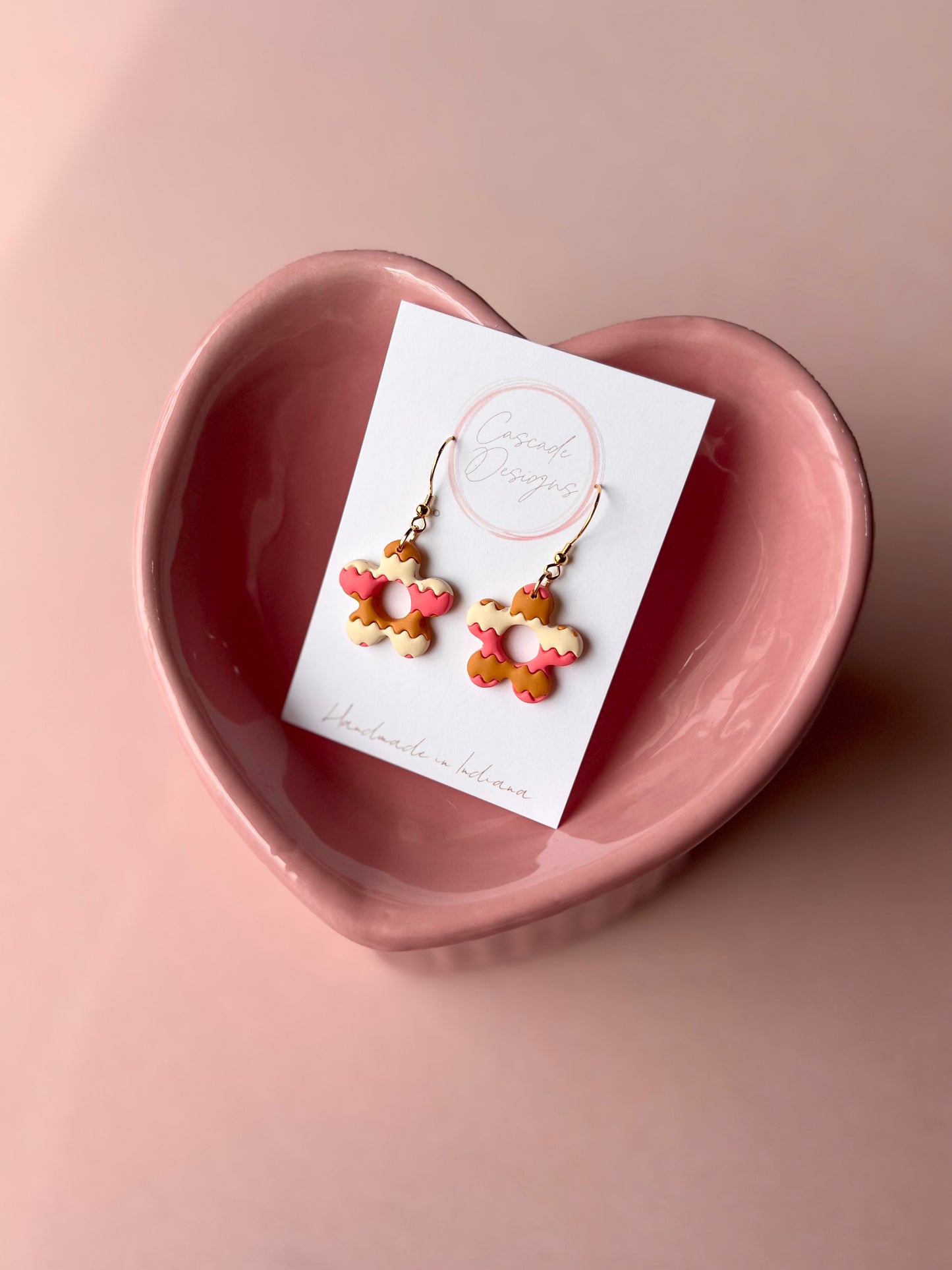 The Selena | Stitched Clay Flower Clay Earrings