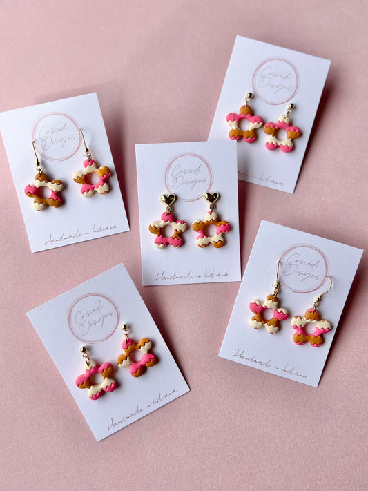 The Selena | Stitched Clay Flower Clay Earrings