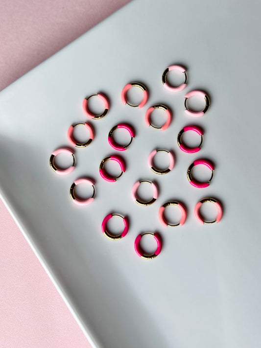 The Pepa | Colorful Huggie Earrings