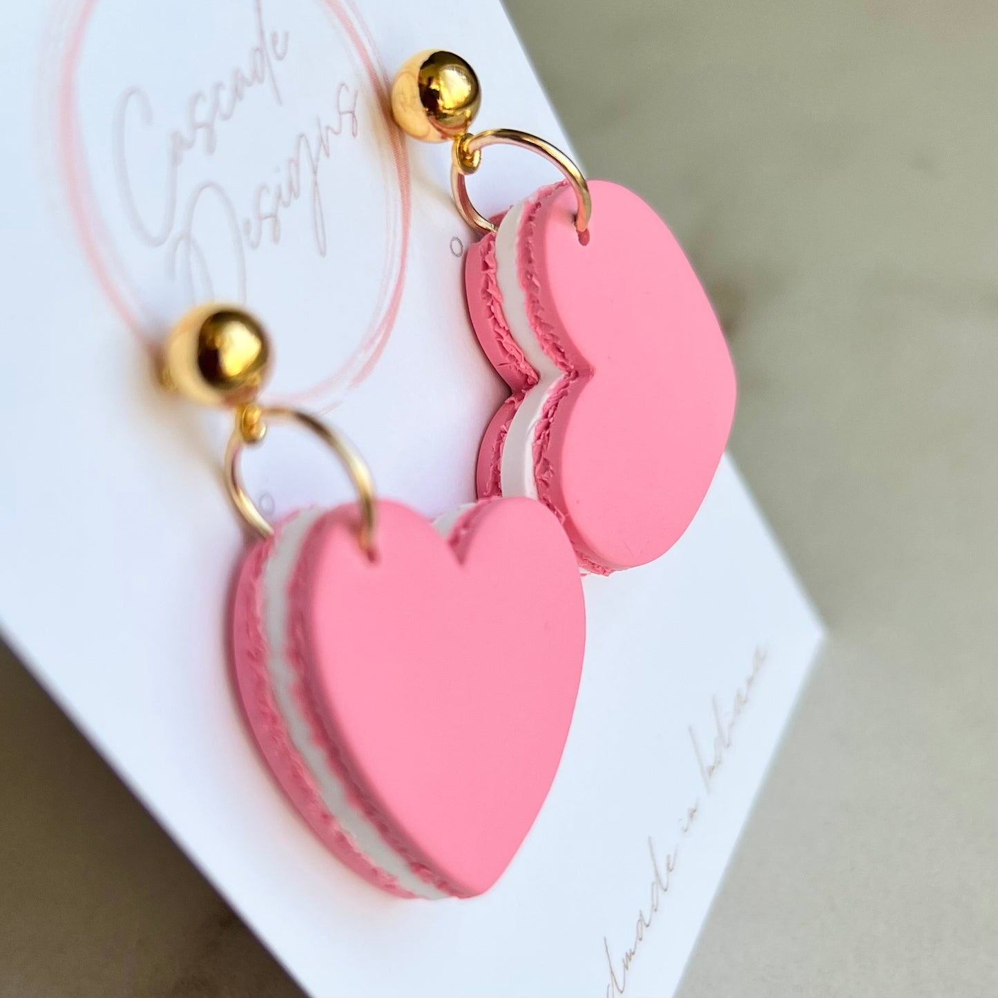 The Mac – Triple Layer Heart Macaron Clay Earrings