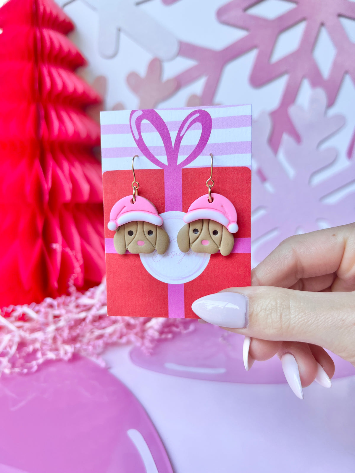 The Santa Daugs | Santa Dog Earrings