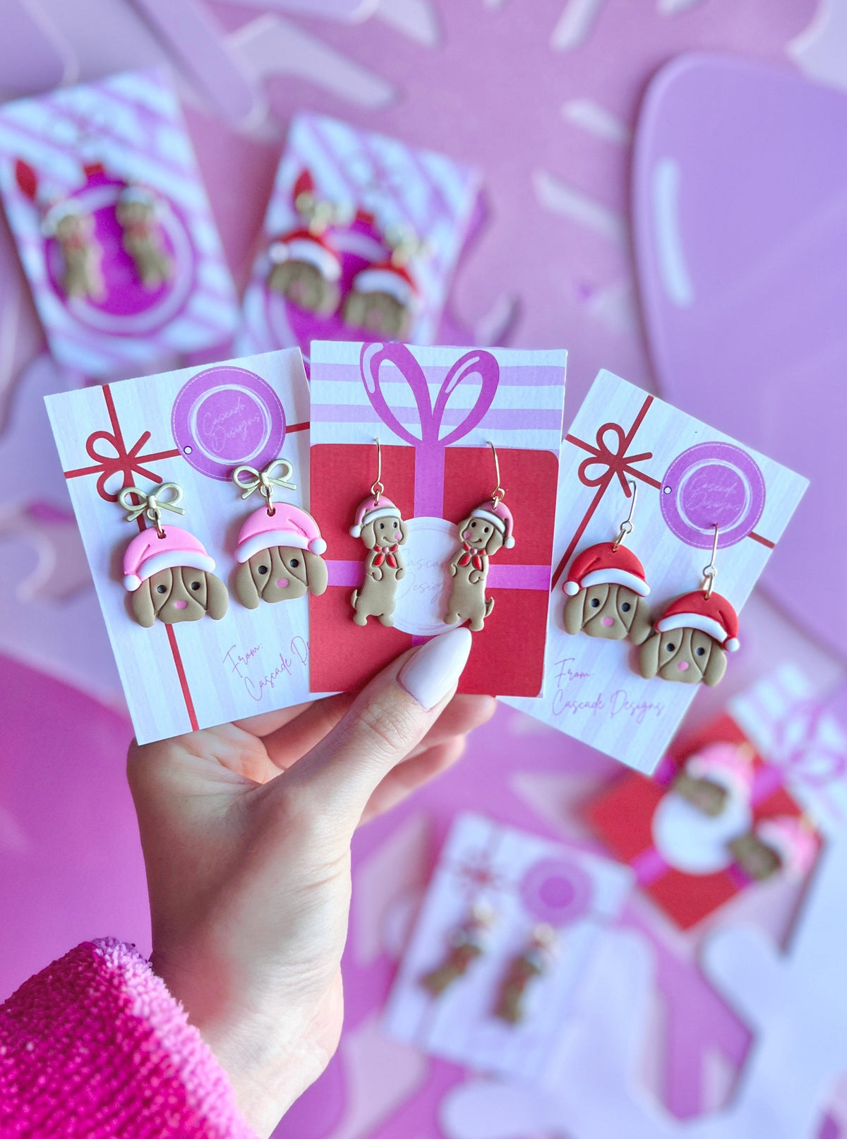 The Santa Daugs | Santa Dog Earrings