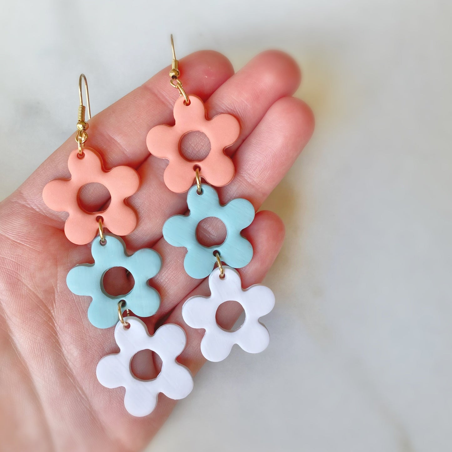 The Izzy Triple | Flower Clay Earrings